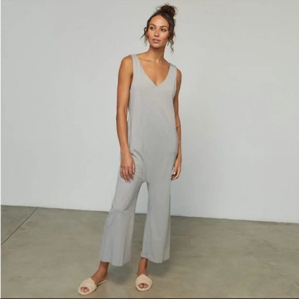 💕LUNYA💕 Restore Romper ~ Ambient Heather Grey Large L NWOT